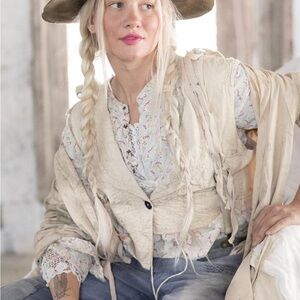 Magnolia Pearl Aysel Embroidered Moonlight Vest NWT